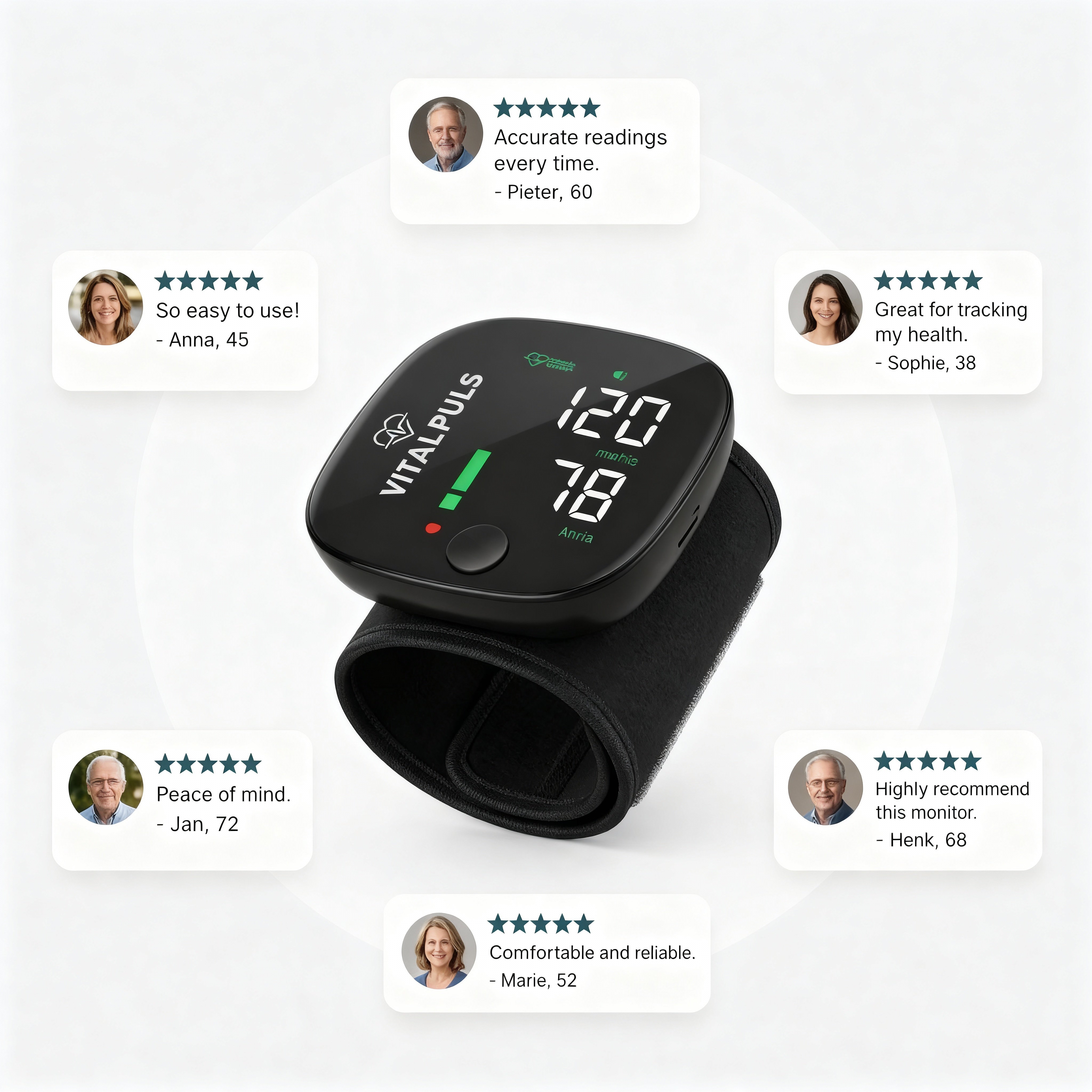 Vitalpuls Pro 2.0 mit App, Speicher & Arrhythmie-Erkennung