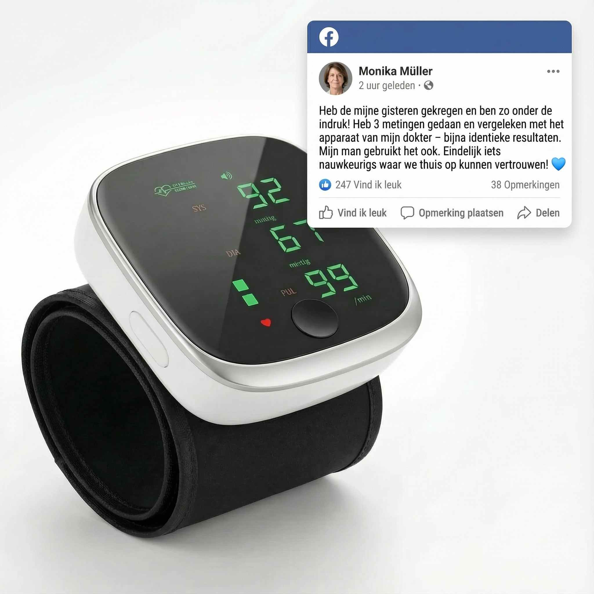 Vitalpuls Pro 2.0 mit App, Speicher & Arrhythmie-Erkennung